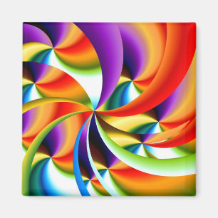 Färgrik abstrakt designmagnet magnet