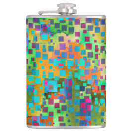 Färgrik abstrakt Digital konst med kvadrerar Fickplunta