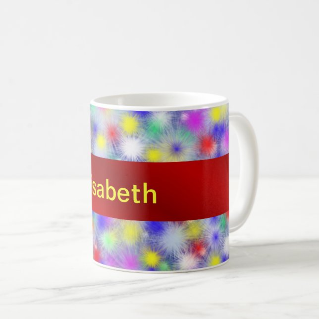 färgrik abstrakt färgad design kaffemug kaffemugg (Framsida höger)