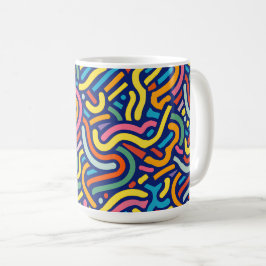 Färgrik Abstrakt Flödesmugg Kaffemugg