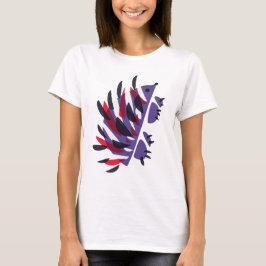 Färgrik abstrakt geometrisk gullig igelkott tee shirt