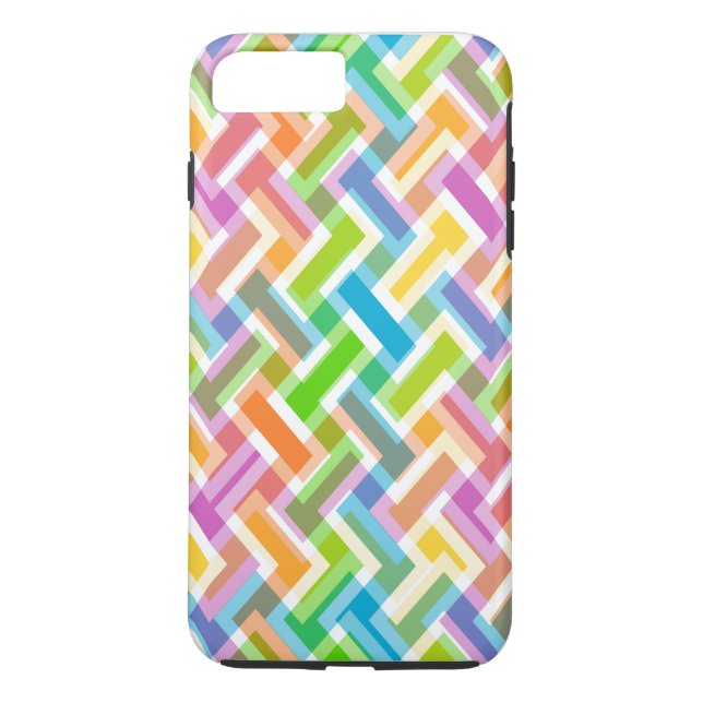 Färgrik Abstrakt Geometrisk Mönster Case-Mate iPhone Skal (Baksida)