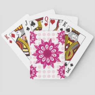 Färgrik Abstrakt Kalejdoskop Blommönster Tröja Casinokort