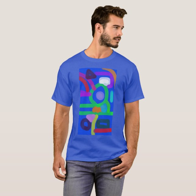 Färgrik Abstrakt Konst 12 T Shirt (Hel framsida)