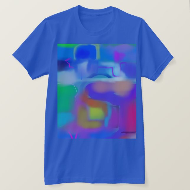 Färgrik Abstrakt Konst 1 T Shirt (Design framsida)