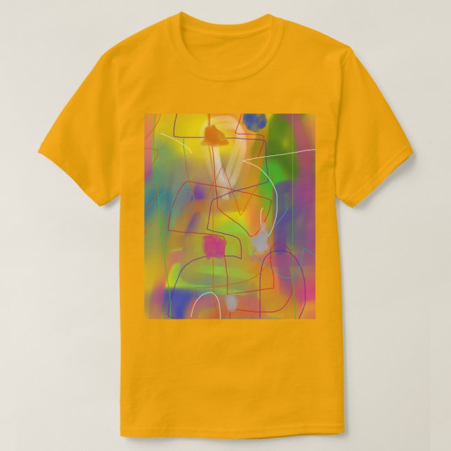 Färgrik Abstrakt Konst 2 T Shirt (Design framsida)
