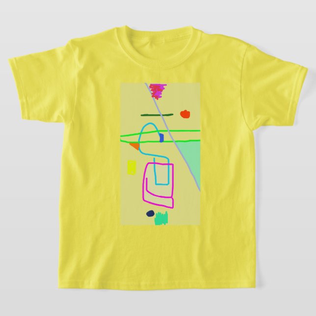 Färgrik Abstrakt Konst 9 T Shirt (Laydown)
