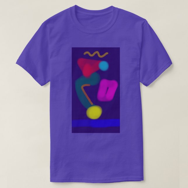 Färgrik Abstrakt Konst T-Shirt (Design framsida)