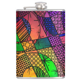 Färgrik abstrakt med strukturer & mönster fickplunta