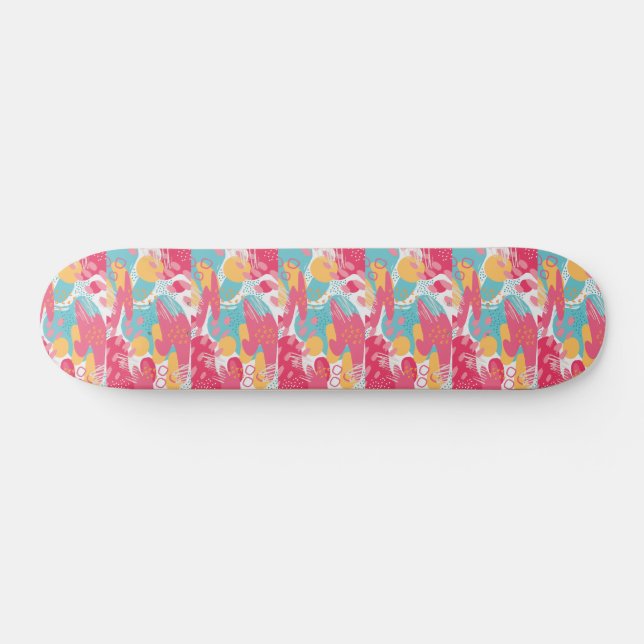 Färgrik Abstrakt Mini Skateboard Bräda 18,5 Cm (Horz)