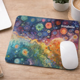 Färgrik Abstrakt Mönster Livlig Konstnärlig Stil Musmatta
