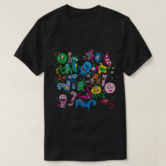 Färgrik Abstrakt Odjur T Shirt