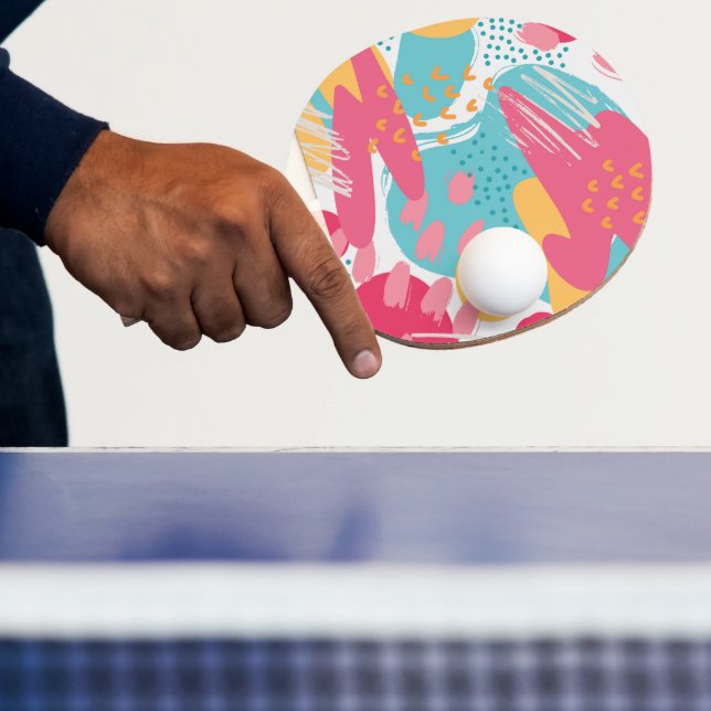 Färgrik Abstrakt Pingisracket (Insitu)