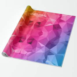 Färgrik abstrakt Polygonal/Low poly konst Presentpapper