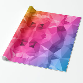 Färgrik abstrakt Polygonal/Low poly konst Presentpapper