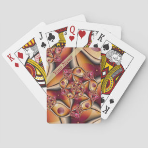 Färgrik Abstrakt Röd Orange Fantasy Fraktal Namn Casinokort