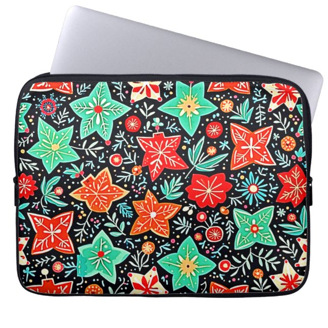 Färgrik Abstrakt Semestergrafik Laptop Fodral (Framsidan)