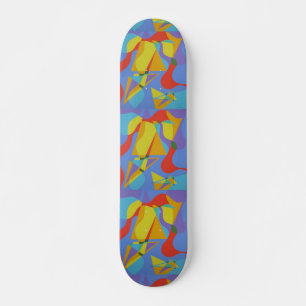Färgrik Abstrakt Skateboarddäck Konst Mini Skateboard Bräda 18,5 Cm