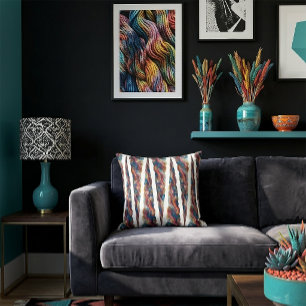 Färgrik Abstrakt Spiralformad Istappdesign Kudde