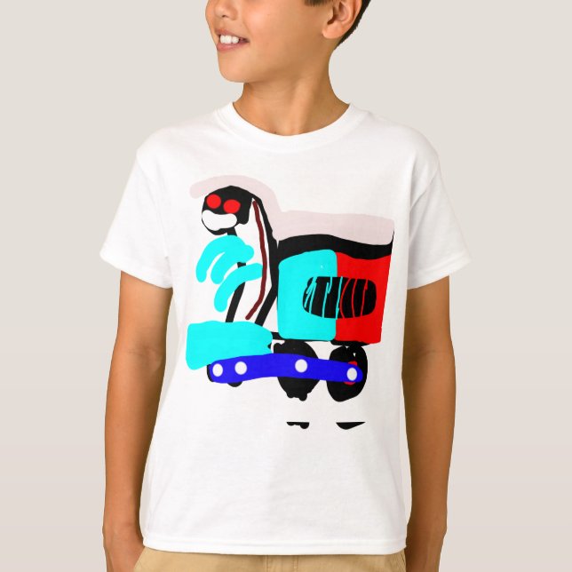 färgrik abstrakt t shirt (Framsida)