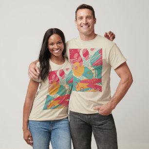 Färgrik Abstrakt T Shirt