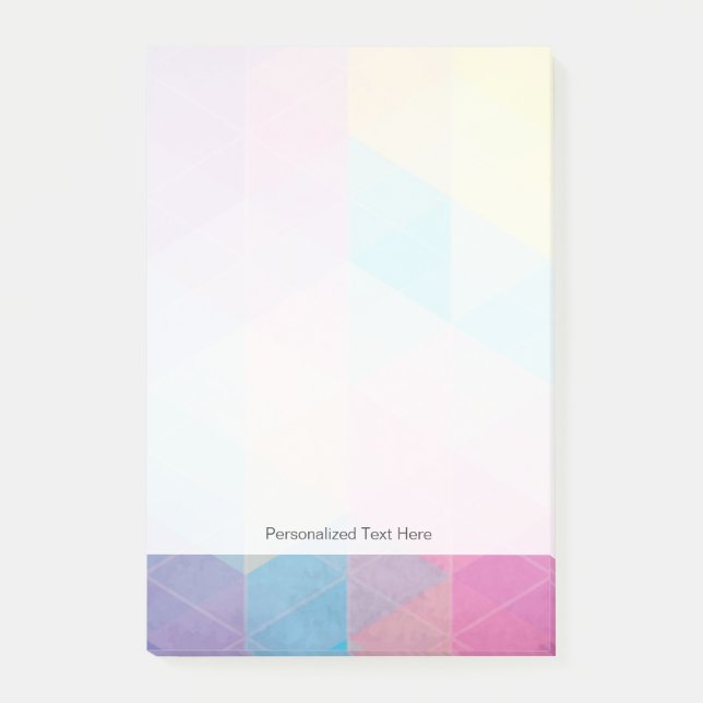 Färgrik abstrakt triangelbakgrund post-it block (Framsida)