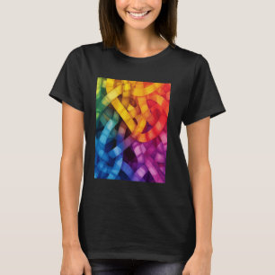 Färgrik Abstrakt Vävnads Konst T Shirt