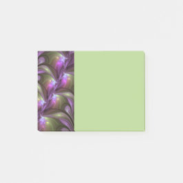 Färgrik Abstrakt Violett Lila Khaki Fraktal Konst Post-it Block
