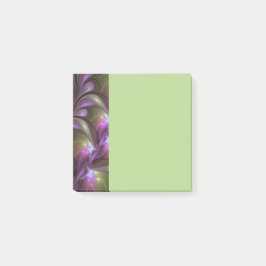 Färgrik Abstrakt Violett Lila Khaki Fraktal Konst Post-it Block