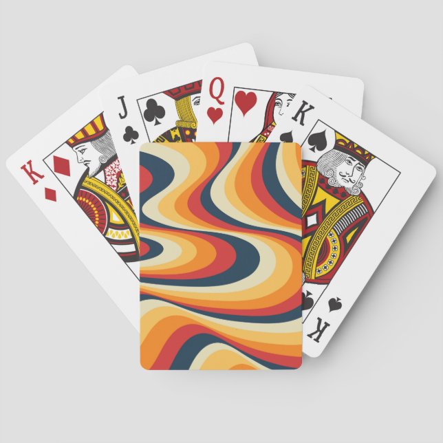 Färgrik abstrakt virveldesign casinokort (Baksidan)