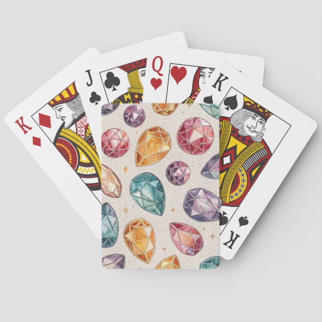 Färgrik Ädelstensmönster (1) Casinokort (Baksidan)