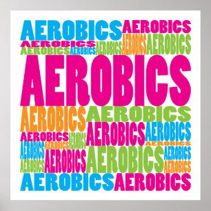 Färgrik Aerobics Poster