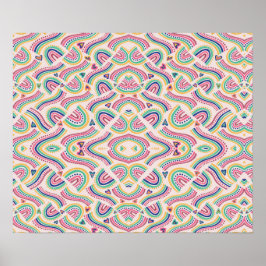 färgrik affischdesign med en livfull regnbåge poster