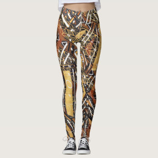 Färgrik afrikansk leratrasa leggings