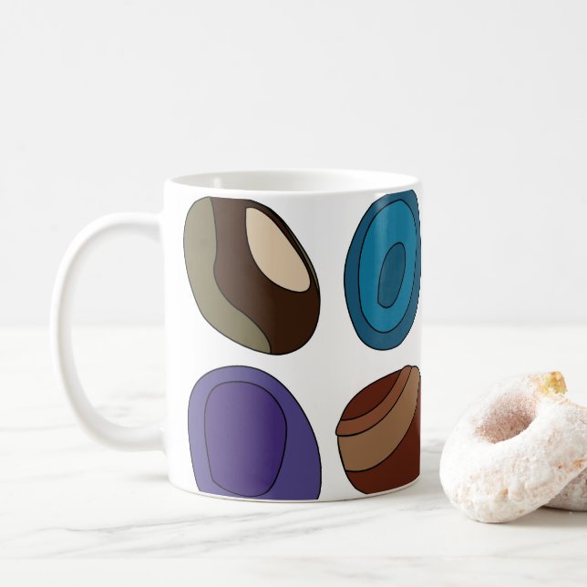 Färgrik Agatsten Kristallläkare Kaffemugg (Med munk)