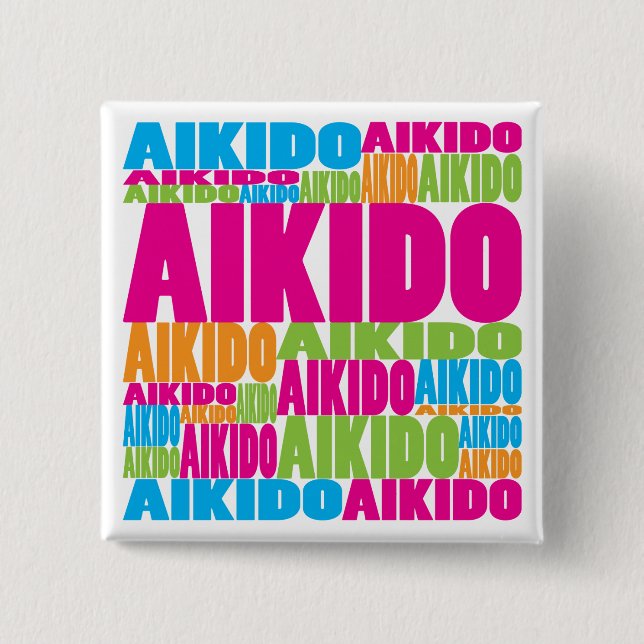 Färgrik Aikido Knapp (Framsida)