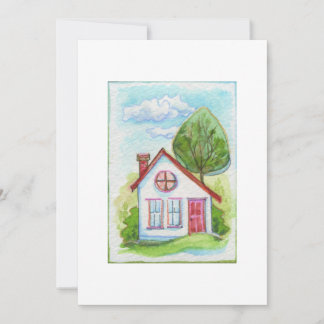 Färgrik akvarell Hus
