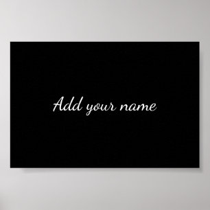 Färgrik akvarell lägg till ditt namn text poster