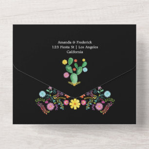Färgrik akvarellblomma fiesta bröllop allt i O