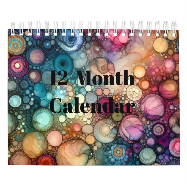 Färgrik alkoholbläckdesign kalender (Omslag)