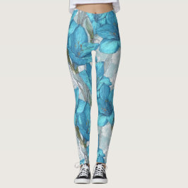 Färgrik Amaryllis Fantasy Aktiv Kroppshöjning Leggings