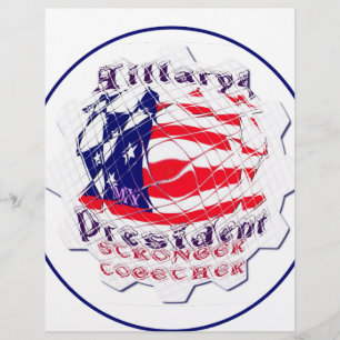 Färgrik amerikansk flaggas färger Hillary för USA