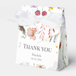 Färgrik äng med vilda blommor Bröllopsdusch Tack-k Presentaskar