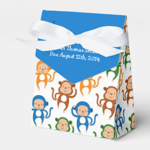 Färgrik apatemababy shower presentaskar