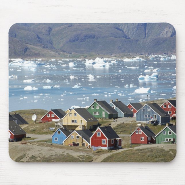 Färgrik arkitektur i staden Narsaq, Musmatta (Framsidan)