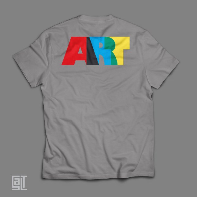 Färgrik ART Modern fet typografidesign  T Shirt (Skapare uppladdad)