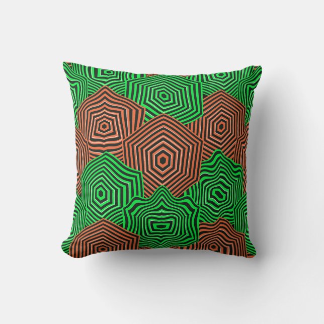 Färgrik Art Nouveau Geometrisk Mönster  Kudde (Framsida)