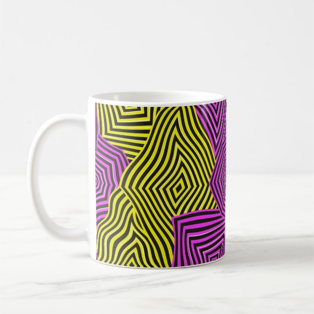 Färgrik Art Nouveau-mönster  Kaffemugg (Vänster)
