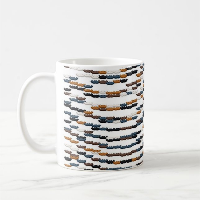 Färgrik Art Nouveau-mönster  Kaffemugg (Vänster)