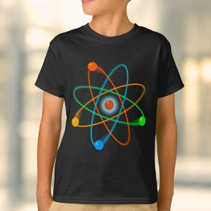 Färgrik atomstruktur Cool vetenskap T Shirt